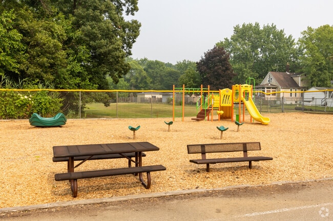 Children enjoy the playground at Homan Elementary School.