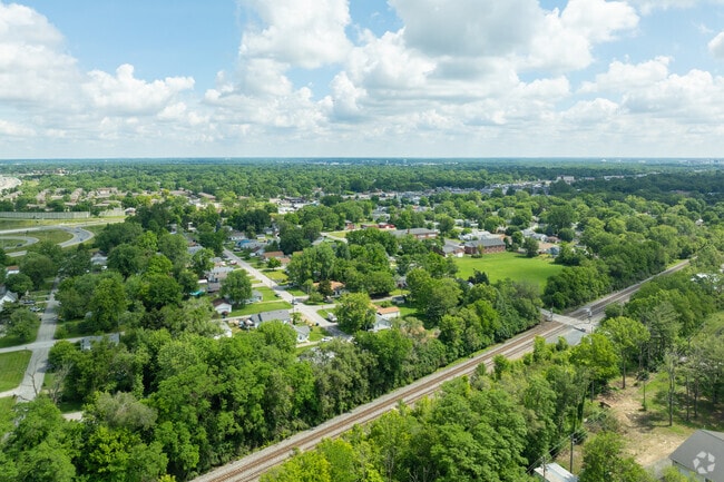 Stout Field has mature trees lining the streets for a natural atmosphere.