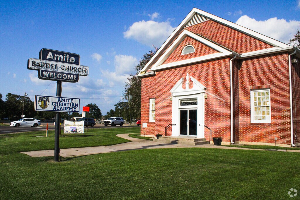 Main entrance to Amite Christian School in Watson, Denham Springs LA