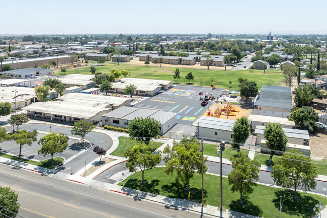 The entrance to R.M. Miano Elementary School in Los Banos.