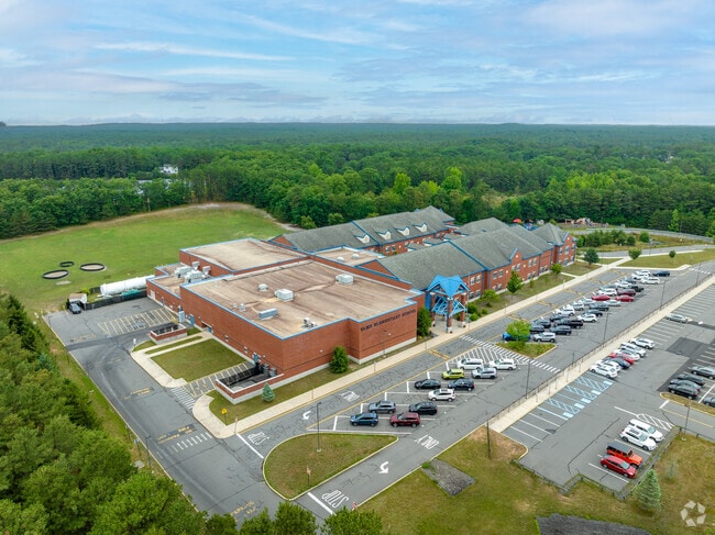 An elevated view of Elms Elementary School. in Jackson Township NJ.