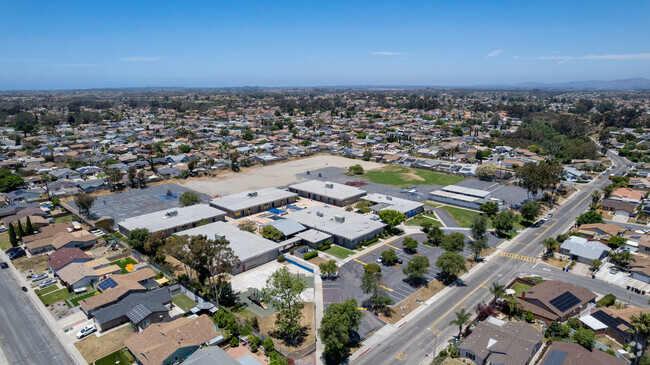 An elevated view of Hickman Elementary School located in Mira Mesa