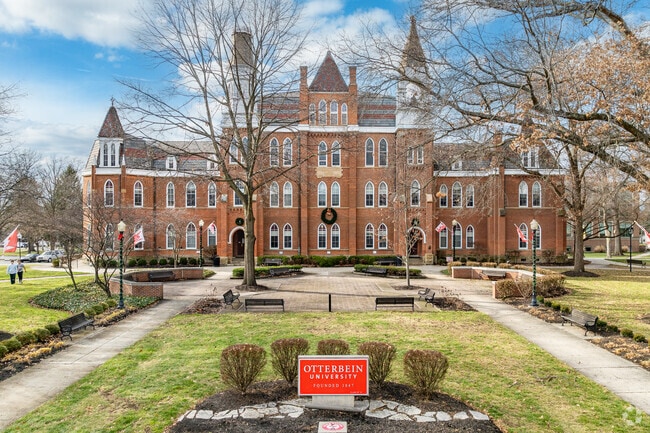 Otterbein University is a private school in Westerville , Ohio that was founded in 1839.