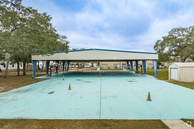 Citrus Park Elementary has a covered play area for rainy days.
