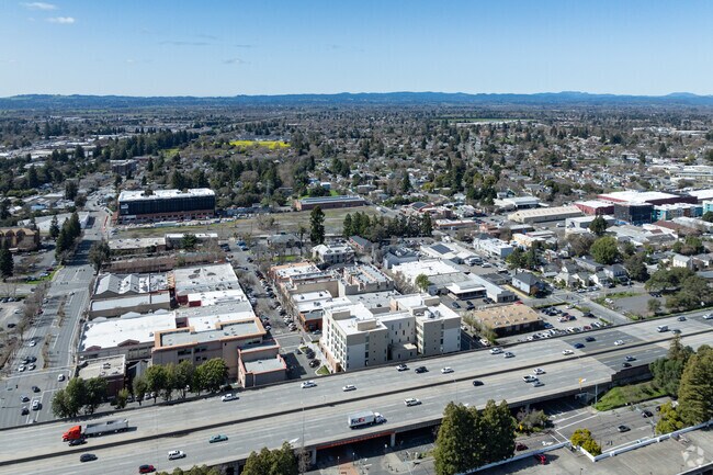Copperfield is seen in the distance next to downtown Santa Rosa and Highway 101.