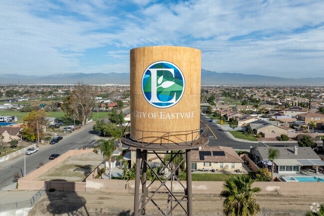 The beautiful water tower in Eastvale, Ca.