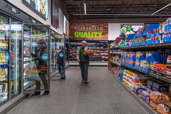 Suamico residents shop for weekly groceries at Aldi.