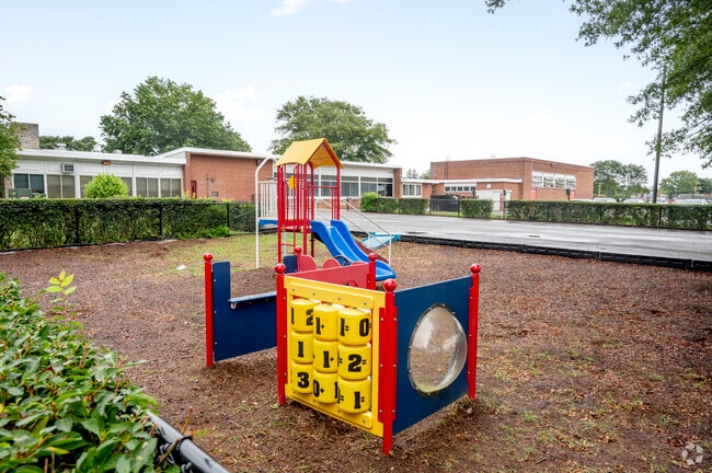Students can enjoy the playgrounds at Fork Lane School in Hicksville, NY.