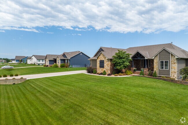You will find rows of new homes throughout Goddard.
