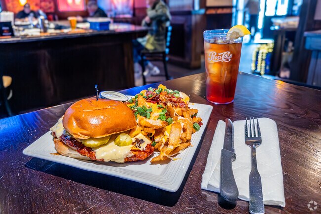 Try the Nashville Hot Chicken Sandwich at Sixty Six Bar & Grill in Hampton Sted-Mountain Brook.