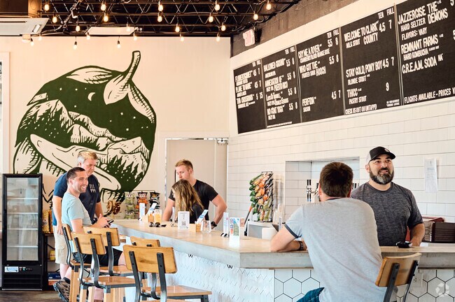 Trouvaille Brewery near Sudley Springs often hosts locals for craft beer and conversation.