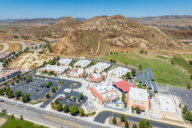 Rancho Viejo Middle School in Hemet offers a sprawling campus when viewed from above.