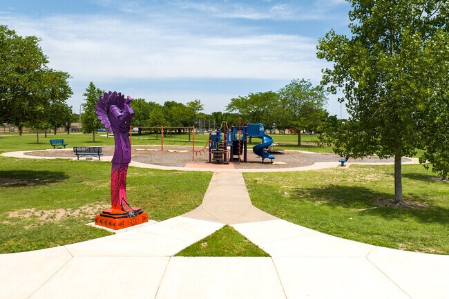 Kids can climb on the playground at the 20-acre East View Park near Pine Valley Estates.