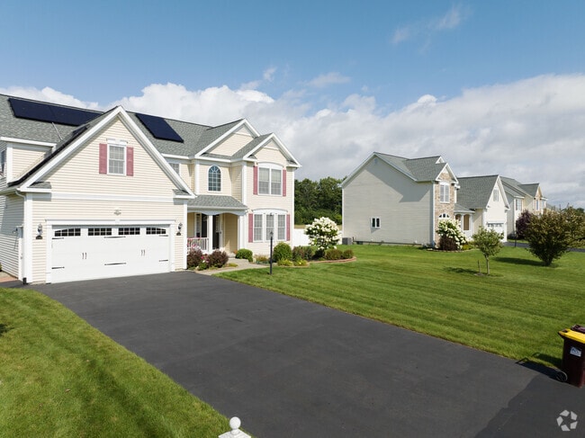 A row of new colonials in Guilderland.