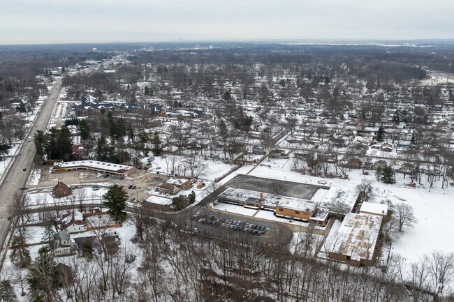 Ariel view of Chestnut Intermediate Elementary School and surrounding neighborhoods.