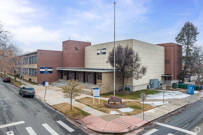 Grant Middle School on a winter day.