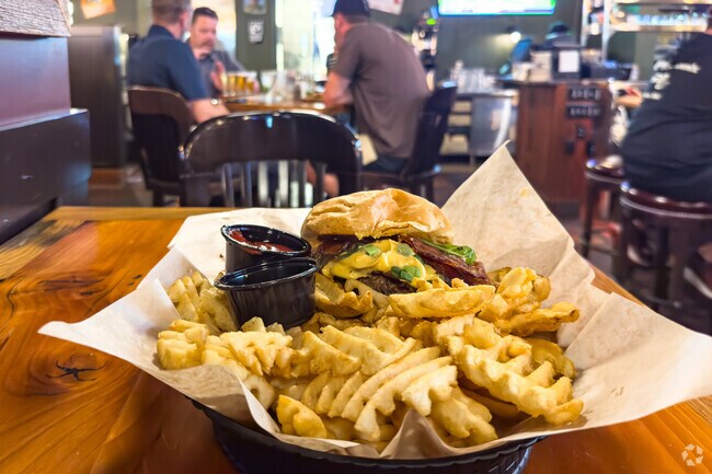 Stop for a Juicy Lucy at Crooked Pint Ale House in Kenwood.