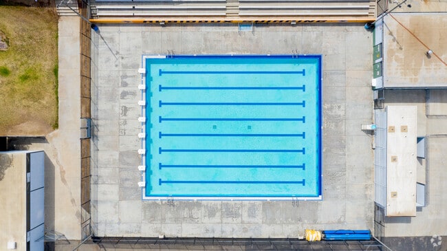 The outdoor pool is a luxury for the swim team at Rubidoux High School.