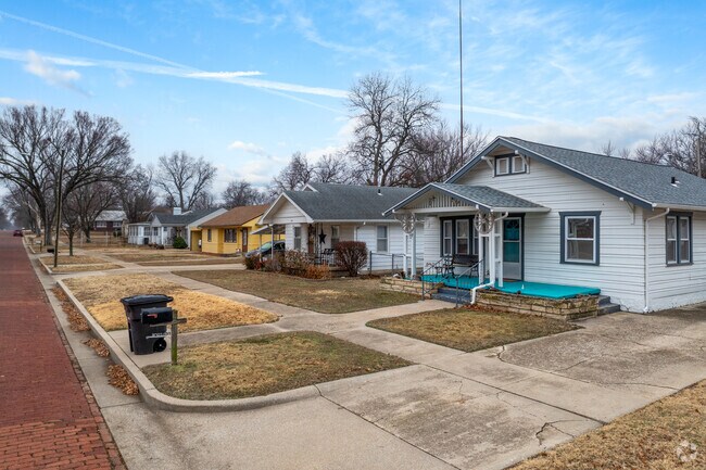 Craftsman and bungalow styled homes are very common throughout Arkansas City.