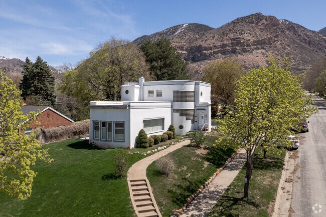 Contemporary homes can be found contrasting against a rugged mountains of East Bench.