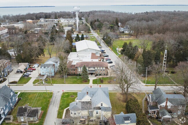 Put-in-Bay High School sits near downtown