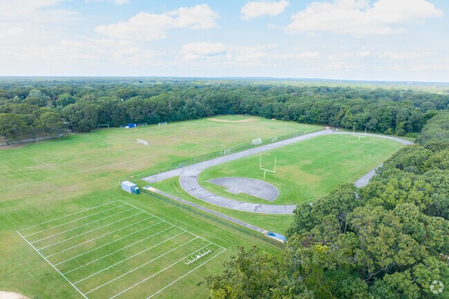 Kreamer Street Elementary in Bellport shares fields with Bellport Middle School.