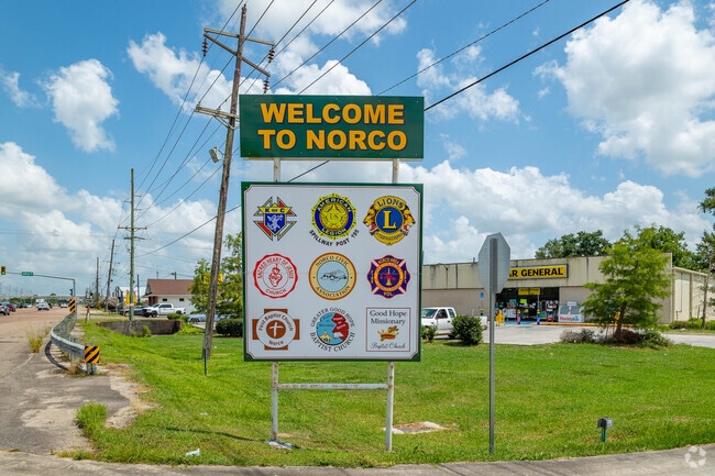 Norco sits roughly 20 miles west of downtown New Orleans in a quiet residential area.
