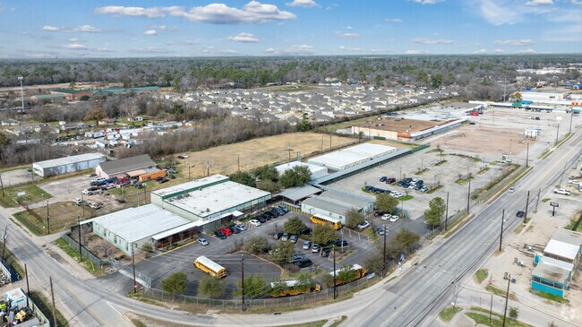 Experience a bird's-eye view of Varnett Public School, nestled in East Houston.