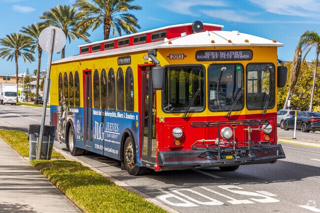 Trolly's will take you all around gulf blvd & you can pick it up in Redington Shores.