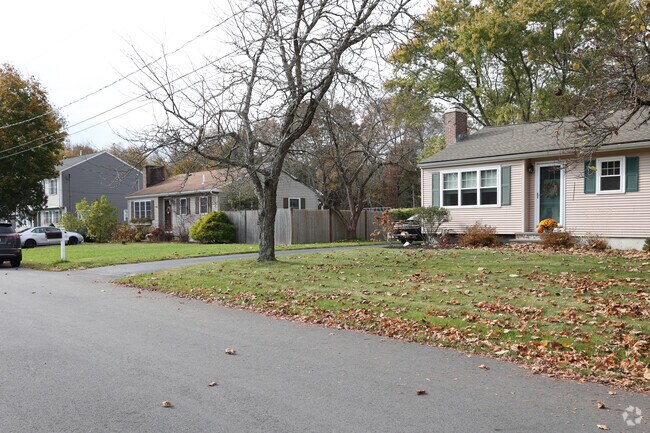 Smaller ranch homes are found on Cedarwood Lane in Rowley.