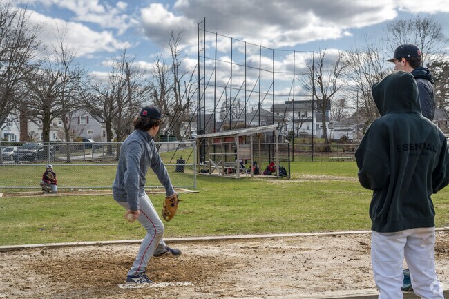 Montclair ballplayers can work on their breaking ball at Bishop Field.