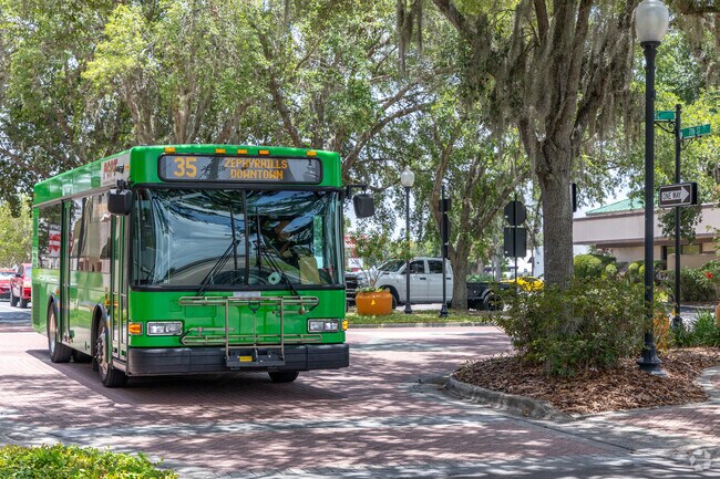 Public transit in Zephyrhills North includes Route 35 service to downtown and nearby areas.