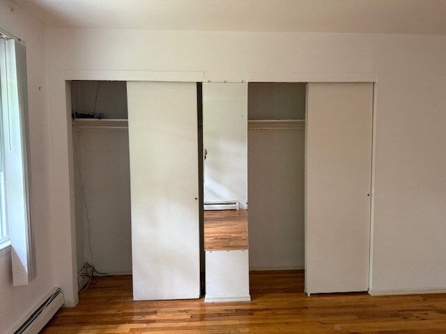 double closets in bedroom