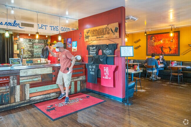 Swiss Manor locals can often be found at Satchmo's Cajun and Barbecue.