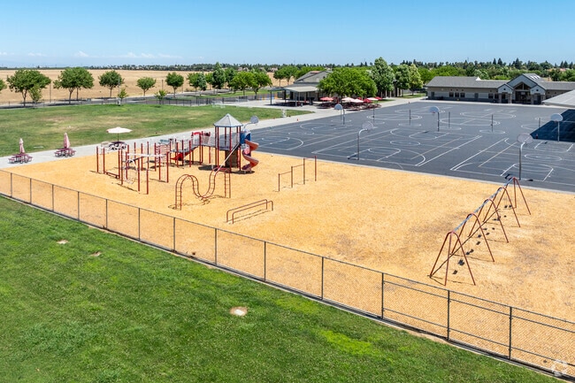 There is a large playground at Ronald Reagan Elementary School in Chowchilla.