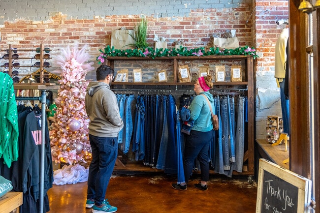 Shop at Anchored Bliss, a charming local boutique in downtown Royse City, for unique finds.