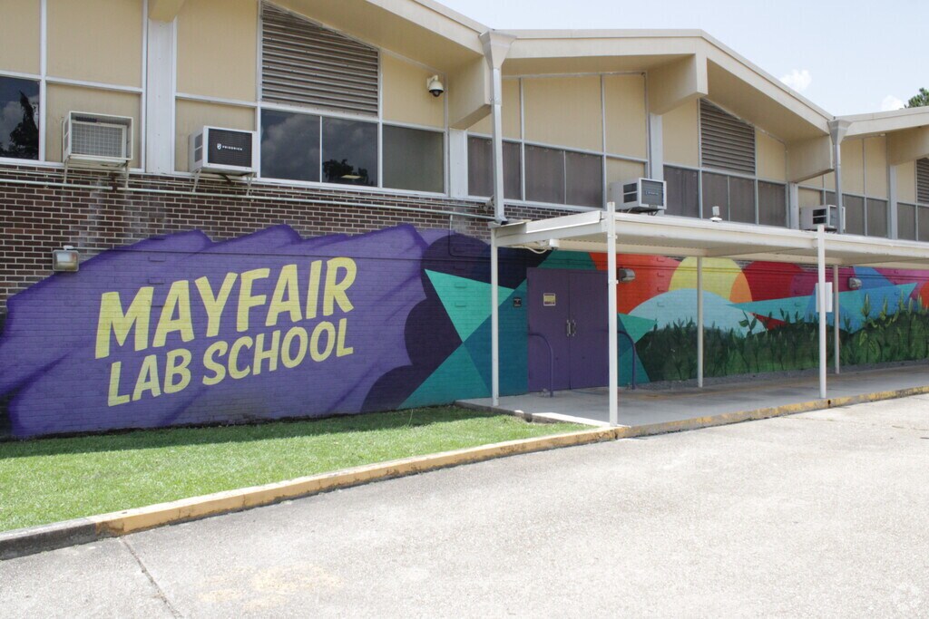 Mural at Mayfair Laboratory School in Wildwood, Baton Rouge LA