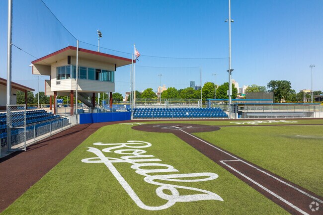 Passionate young athletes play at the many fields in The Parade at 18th & Vine.