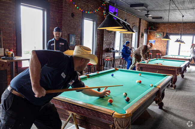 Chair Up Stairs Bar has wonderful pool tables and a great atmosphere to enjoy with some friends in downtown East Point.