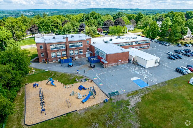 Aerial view of Pakachoag Elementary Schools playground.
