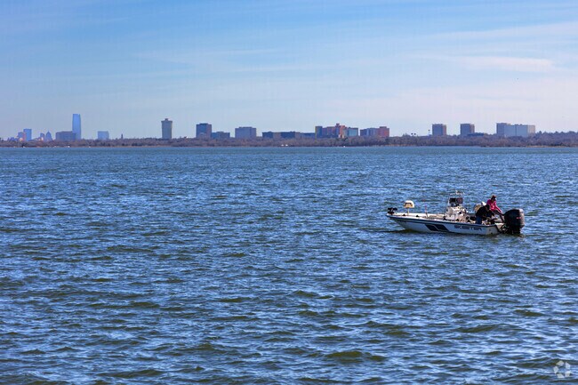 Take the boat out for a day of fishing at Lake Hefner, a short drive from Chapel Creek.