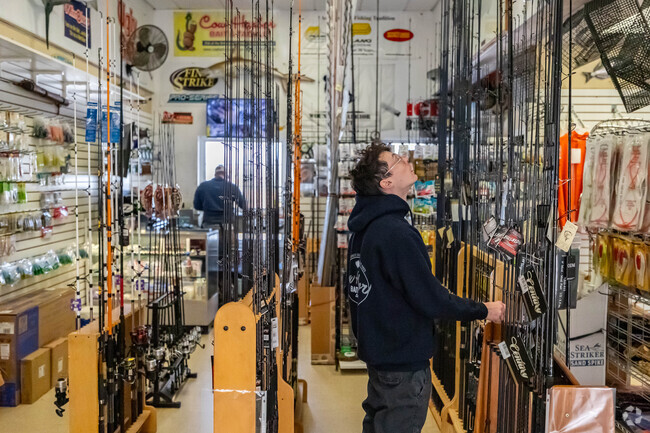 Pick up your fishing essentials at Cow Harbor Bait and Tackle near Centerport.