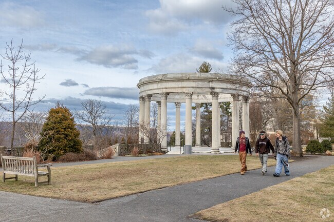 Untermyer Gardens Conservancy near Glenwood features beautiful, Roman-inspired architecture.
