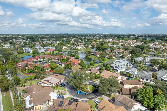 Aerial views of Avalon showcase its beautiful layout and community design.