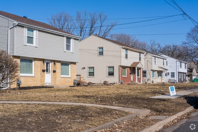 A row of houses in the Wolfe Park neighborhood.