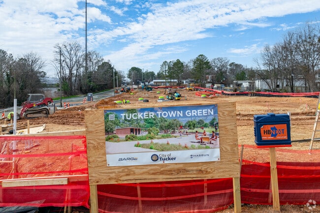 Opening in 2025, Tucker is adding their Town Green for events and more.