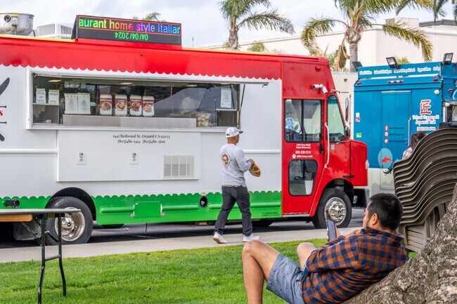 The first Thursday Food Truck event is a local favorite at nearby Plaza Park.