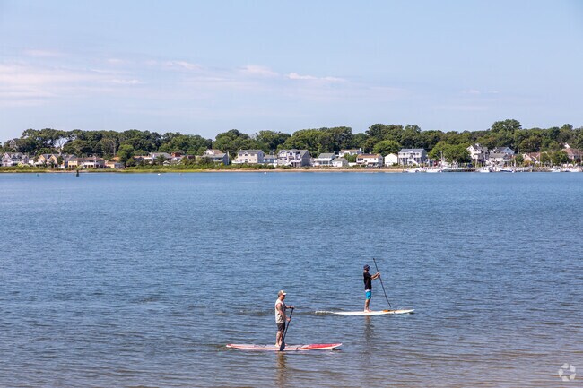 Stand Up paddle boarding is a popular activity on the Shark River in Downtown Neptune City.
