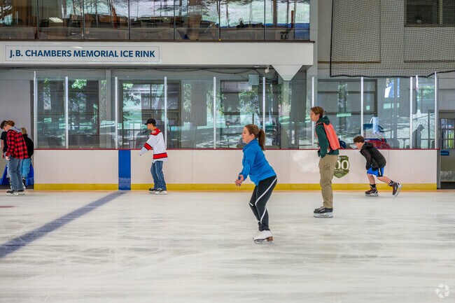 Locals enjoy ice-skating at the Wheeling Park J.B. Chambers Memorial Rink in Park View.