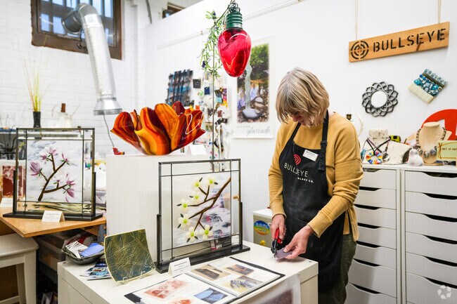 The Workhouse Art Center in Lorton features artists who practice painting, sculpting, and pottery.